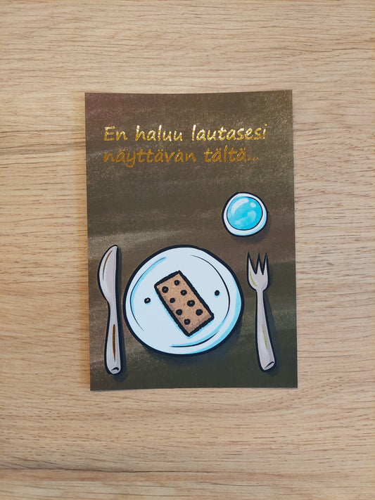 Lautanen -postikortti